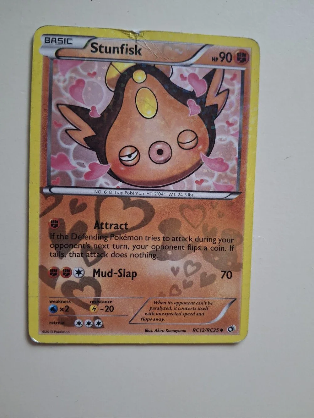 Stunfisk RC12/RC25 Pokemon Black &White Radiant Collection Uncommon Holo Pokemon